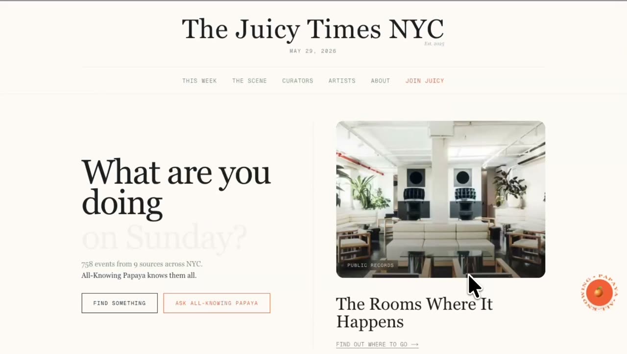 The Juicy Times product walkthrough